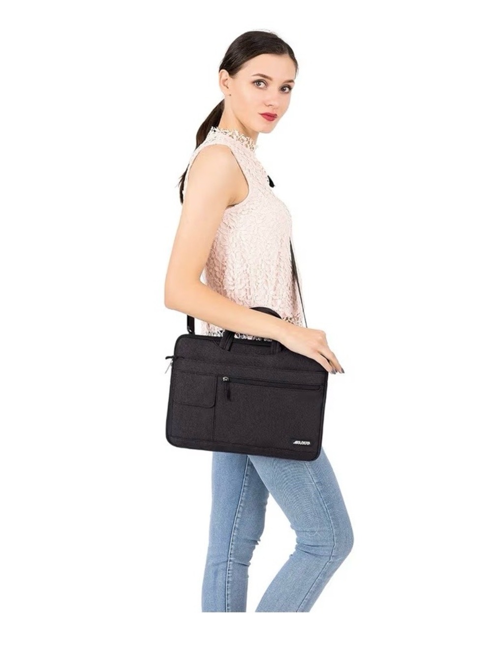 Black Laptop Carrier Shoulder Bag